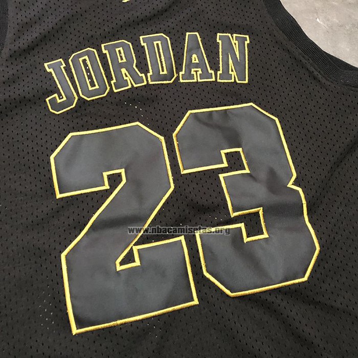 Camiseta Michael Jordan NO 23 Negro Oro